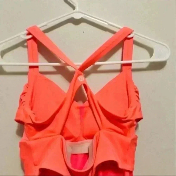 Lululemon wrap it up coral color tank top with a built in bra - Picture 7 of 7